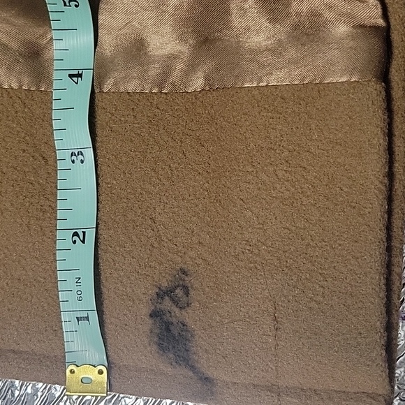 Vintage Menuetto Caramel Cream Cashmere Blend wool hooded Coat Measures L-XL - Picture 13 of 13